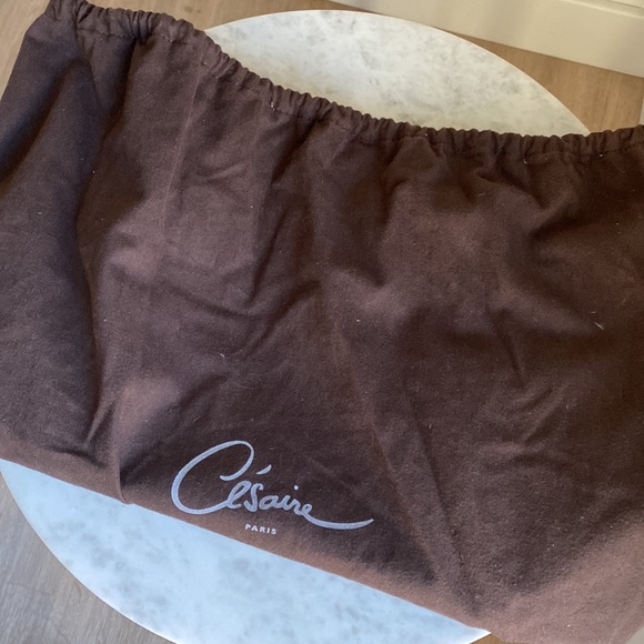 Vintage Cesaire Paris Brown Leather Single Handle Tote Bag - Picture 7 of 8